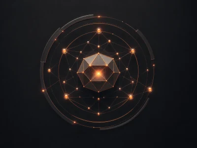 Abstract connected intelligence core representing the GLM 5.2 model